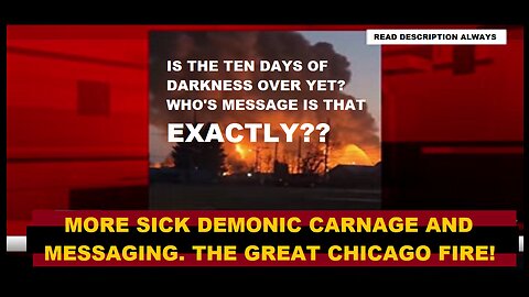 THE PARASITE CULT ARE POINTING YOU TO 'THE GREAT CHICAGO FIRE' ONE OF THEIR EVIL MASTERPIECES.