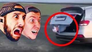 Guy Jumps Into Car Then Slams Head in Trunk -Pain Rankers React!