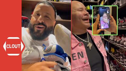 DJ Khaled Receives A FaceTime Call From Fat Joe And Shows Him More Of His Rare Sneaker Collection!