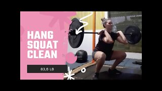 Hang Squat Clean 83,6 lb, Evoluir sempre 💪🏻#shorts #crossfit #clean #squat