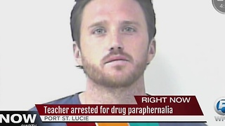 Teacher arrested for drug paraphernalia