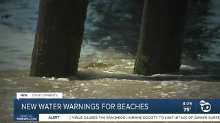 New water warnings for beaches