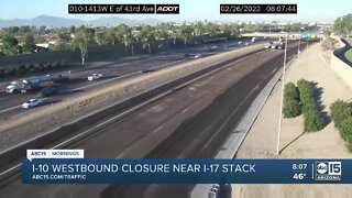 I-10 shut down in the West Valley for weekend road work