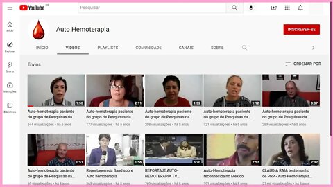 Outro canal sobre Auto-hemoterapia.