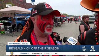 Fans up early to tailgate for the Bengals game