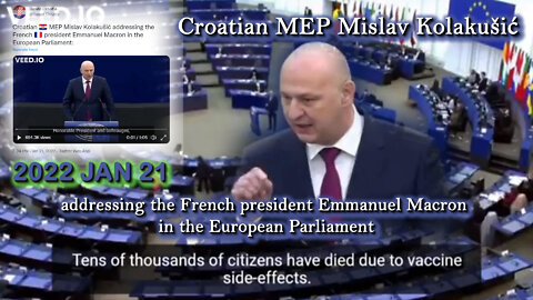 2022 JAN 21 Croatian MEP Tens of thousands have died due to the vax Mandatory vax is a death penalty