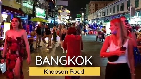 Bangkok Night walk Khaosan Road 4K