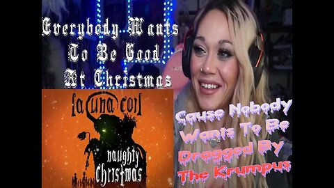 Lacuna Coil - Naughty Christmas (Lyric Video) - Live Streaming With JustJenReacts