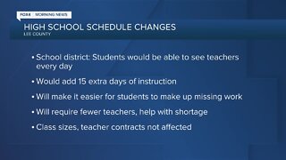 Lee County School Board to meet today discussing new school schedule changes