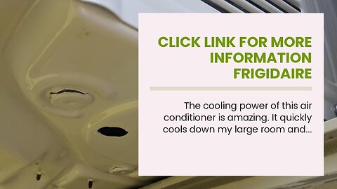 Click link for more information Frigidaire FFRE103WAE Window Air Conditioner, 10,000 BTU, White