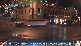 Petition seeks to ban horse-drawn carriages