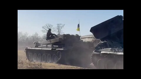 IMR-2 military engineering vehicle, both captured by the Ukrainian Army from the Russian forces.