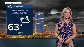 Chance for showers Saturday night