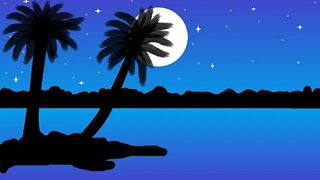 Beautiful Moonlight Scenery step by step | ms paint | computer drawing | scenery drawing