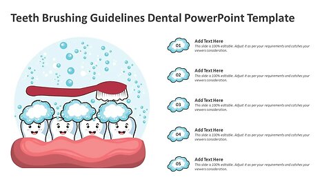 Teeth Brushing Guidelines Dental PowerPoint Template