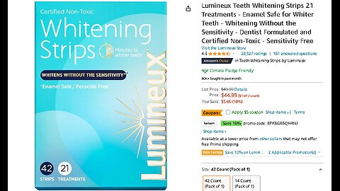 Lumineux Teeth Whitening Strips 21 Treatments