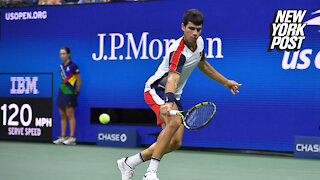 Carlos Alcaraz retires in second set of US Open quarterfinals