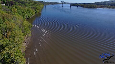 Aerial Photography - Hudson River at Rip Van Winkle Bridge