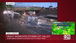 I-17 near Camelback Road flooded as monsoon storms hit Valley Thursday morning