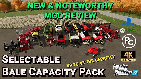 Farming Simulator 22 Mod Review | Selectable Bale Capacity Pack