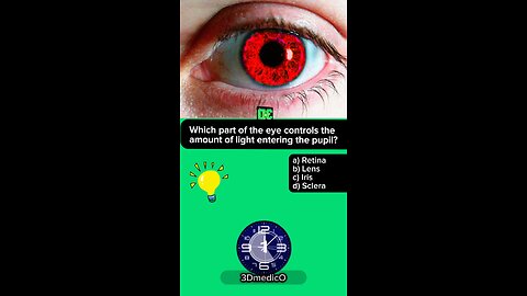 ANSWER Question: Medical MCQs Part Eye 1, . #mcqs #medical #kidney #health #3Dmedico #Medical #eye