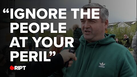 "Ignore the people at your peril" Wicklow Cllr Snell from the protest today in Newtown