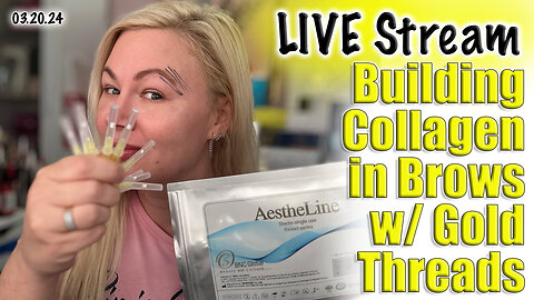 Live Building Collagen in my Brows with GOLD THREADS, AceCosm | Code Jessica10 saves you Money