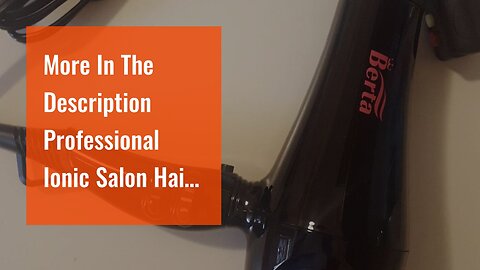 More In The Description Professional Ionic Salon Hair Dryer, Powerful 1875 watt Ceramic Tourmal...