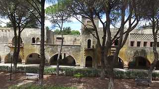 Drone footage captures Italian ghost village in Greece