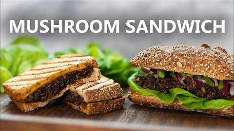 Healthy Mushroom Panini or Sandwich Recipe (Plant Based) - Easy Vegan Cooking!