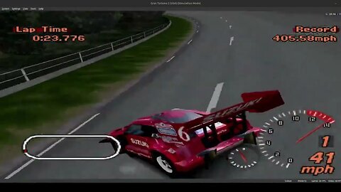 Gran Turismo 2: escudo car... AND LIFT OFF!!!