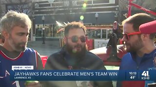 Jayhawks fans celebrate Elite Eight win over Miami