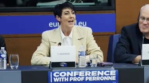 Christine Anderson MEP at Prof. Perrone's covid19 conference European Parliament Strasbourg