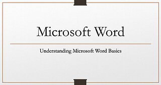 Microsoft Word - Basics