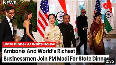 PM Modi State Dinner: Mukesh Ambani & Anand Mahindra Join PM Modi For State Dinner In White House