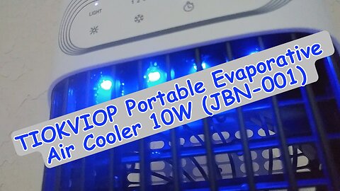 TIOKVIOP Portable Evaporative Cooler 10W (JBN-001), 3 Speed, 10W, Led Light, Timer, Full Review