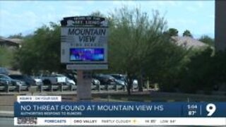 PCSD: Rumors of threat near Mountain View High School cleared