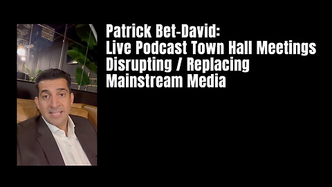 Patrick Bet-David: Live Podcast Town Hall Meetings Disrupting / Replacing Mainstream Media