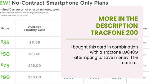 More In The Description Tracfone 200 Minutes and 90 Days of Service - Refill, Top-Up, Pin Numb...