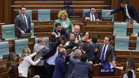 Lawmakers throw down on parliament floor