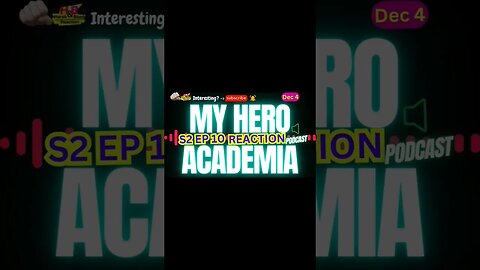 My Hero Academia Anime S2 EP 10 Reaction Theory Podcast | Harsh&Blunt Short