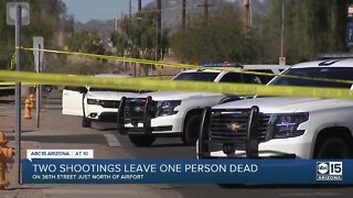 Two shootings leave one person dead