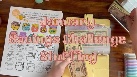 January Savings Challenge Cash Stuffing|Budgeting