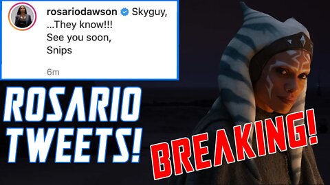 STAR WARS NEWS - ROSARIO DAWSON TWEETS ABOUT ANAKIN IN NEW AHSOKA SERIES!