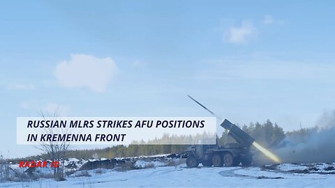 Russian MLRS launched an artillery strike on the camouflaged positions of AFU in the Kremenna front