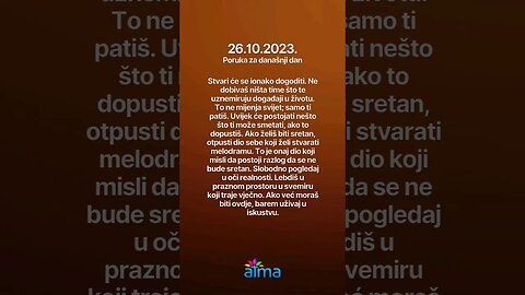 ATMA Poruka za današnji dan 26.10.2023. #inspiracija #porukadana #mudrost #motivacija