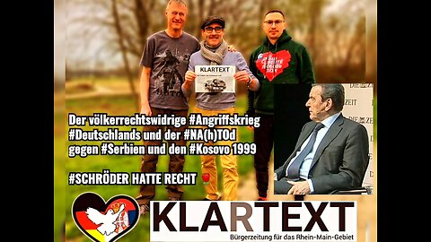 WDR Serbien 1999: 🌹 SCHRÖDER HATTE RECHT 2014 🌹