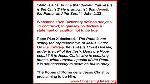 Proofs that the Papacy is the Antichrist = Part 2
