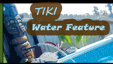 Semi above ground pool tiki water feature
