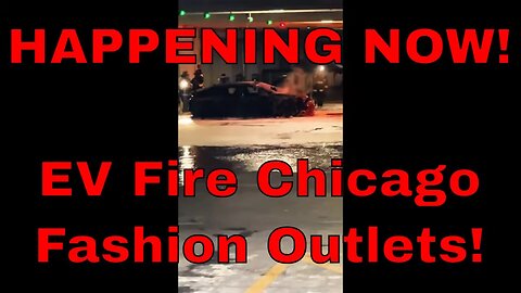 EV Fire in Rosemont Fashion Outlet mall parking garage Volkswagen id4 Not Tesla Fire